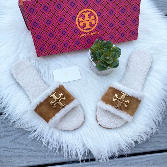 Tory Burch Shoes - Tory Burch Shearling Suede Sandals